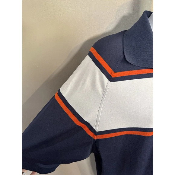 FOOTJOY FJ Athletic Fit Golf Polo Men's Size L Perfect! BLUE WHITE ORANGE - Picture 2 of 7